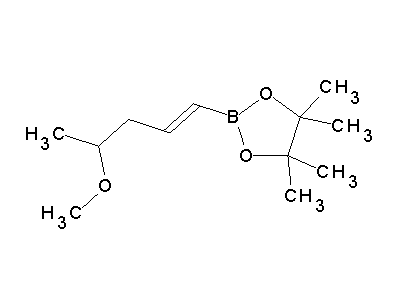 Chemical structure of 2-[(E)-4-methoxypent-1-enyl]-4,4,5,5-tetramethyl-1,3,2-dioxaborolane