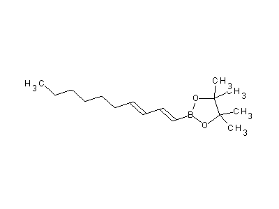 Chemical structure of 2-[(1E,3E)-deca-1,3-dienyl]-4,4,5,5-tetramethyl-1,3,2-dioxaborolane