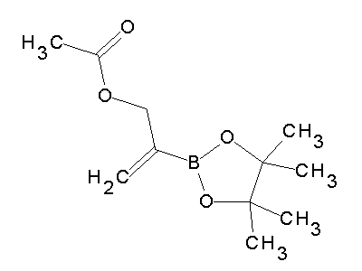 Chemical structure of 2-(4,4,5,5-tetramethyl-1,3,2-dioxaborolan-2-yl)allyl acetate