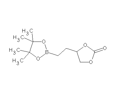 Chemical structure of 4-[2-(4,4,5,5-Tetramethyl-1,3,2-dioxaborolan-2-yl)ethyl]-1,3-dioxolan-2-one