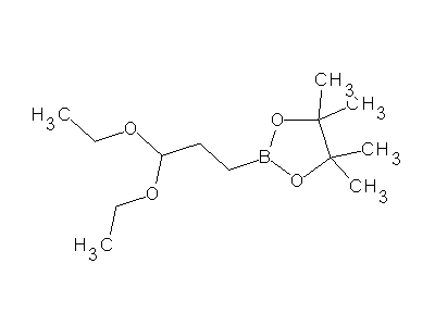 Chemical structure of 2-(3,3-Diethoxypropyl)-4,4,5,5-tetramethyl-1,3,2-dioxaborolane