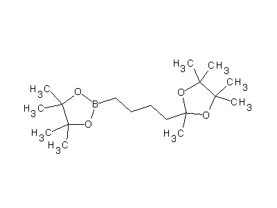 Chemical structure of 6-[2-(2,3-dimethyl-2,3-butanedioxy)hexyl]-4,4,5,5-methyl-1,3,2-dioxaborolane