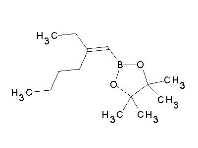 Chemical structure of (Z)-2-(2-ethylhex-1-enyl)-4,4,5,5-tetramethyl-1,3,2-dioxaborolane