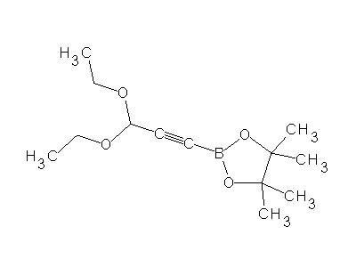 Chemical structure of 2-(3,3-diethoxy-1-propynyl)-4,4,5,5-tetramethyl-1,3,2-dioxaborolane