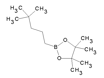 Chemical structure of 2-(4,4-dimethylpentyl)-4,4,5,5-tetramethyl-1,3,2-dioxaborolane