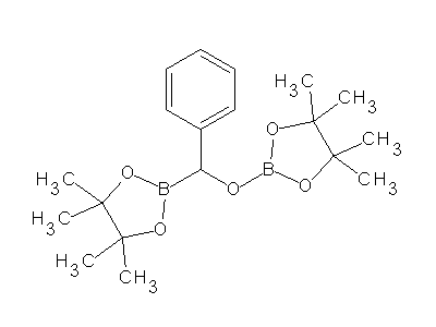 Chemical structure of alpha-[(pinacol)boroxy]benzyl(pinacol)boronate