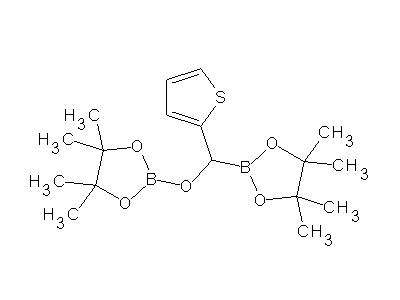 Chemical structure of alpha-[(pinacol)boroxy]-2-thienylmethyl(pinacol)boronate