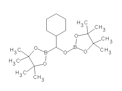 Chemical structure of alpha-[(pinacol)boroxy]-cyclohexylmethyl(pinacol)boronate