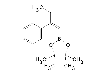 Chemical structure of (Z)-4,4,5,5-tetramethyl-2-(2-phenyl-1-buten-1-yl)-1,3,2-dioxaborolane