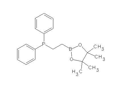 Chemical structure of diphenyl-[2-(4,4,5,5-tetramethyl-1,3,2-dioxaborolan-2-yl)ethyl]phosphane