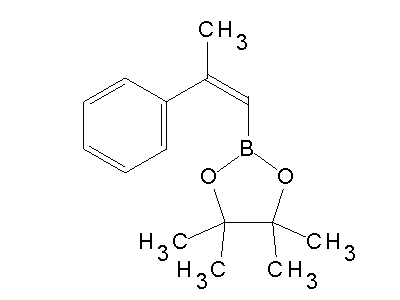 Chemical structure of (Z)-2-(2-phenyl-1-propenyl)-4,4,5,5-tetramethyl-1,3,2-dioxaborolane