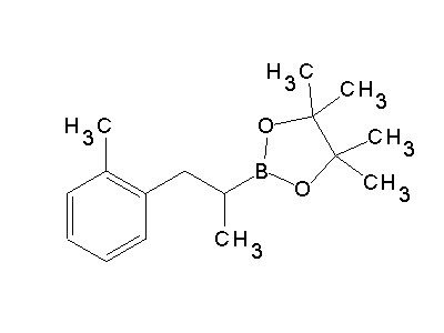 Chemical structure of 4,4,5,5-tetramethyl-2-(1-o-tolylpropan-2-yl)-1,3,2-dioxaborolane