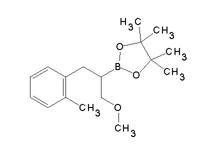 Chemical structure of 2-(1-methoxy-3-o-tolylpropan-2-yl)-4,4,5,5-tetramethyl-1,3,2-dioxaborolane