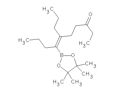 Chemical structure of (E)-6-propyl-7-(4,4,5,5-tetramethyl-1,3,2-dioxaborolan-2-yl)dec-6-en-3-one