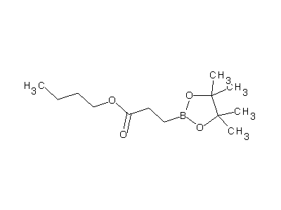 Chemical structure of butyl 3-(4,4,5,5-tetramethyl-1,3,2-dioxaborolan-2-yl)propanoate