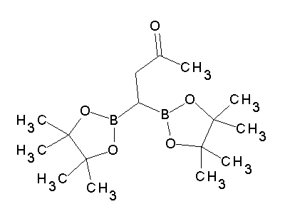 Chemical structure of 4,4-bis(4,4,5,5-tetramethyl-1,3,2-dioxaborolan-2-yl)butan-2-one