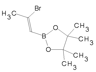 Chemical structure of (Z)-2-(2-bromo-1-propenyl)-4,4,5,5-tetramethyl-1,3,2-dioxaborolane