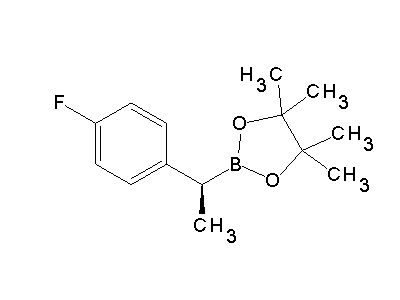 Chemical structure of (S)-2-(1-(4-fluorophenyl)ethyl)-4,4,5,5-tetramethyl-1,3,2-dioxaborolane