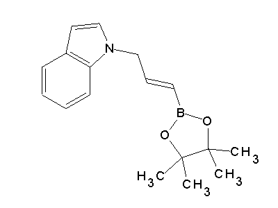 Chemical structure of (E)-pinacol 3-(N-indolyl)prop-1-enyl boronate