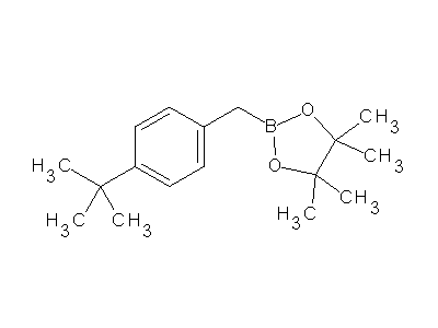 Chemical structure of 2-(4-tert-butylbenzyl)-4,4,5,5-tetramethyl-1,3,2-dioxaborolane