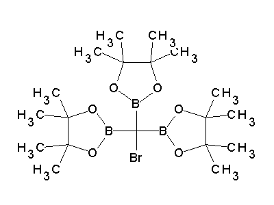 Chemical structure of bromo-tris-(4,4,5,5-tetramethyl-[1,3,2]dioxaborolan-2-yl)-methane