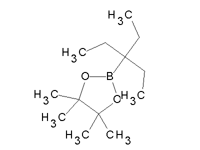Chemical structure of 2-(1,1-diethyl-propyl)-4,4,5,5-tetramethyl-[1,3,2]dioxaborolane