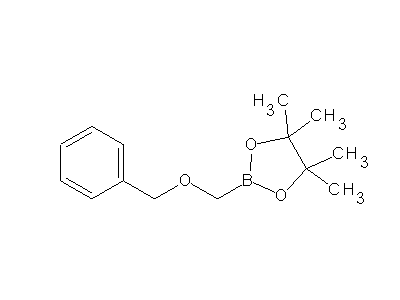 Chemical structure of 2-(benzyloxy)methyl-4,4,5,5-tetramethyl-1,3,2-dioxaborolane