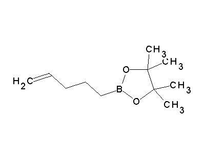 Chemical structure of 5-(4,4,5,5-tetramethyl-1,3,2-dioxaborolan-2-yl)-1-pentene