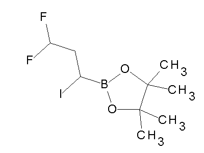Chemical structure of pinacol 1-iodo-3,3-difluoropropane-1-boronate