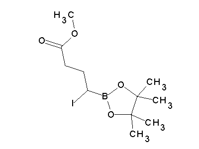 Chemical structure of pinacol 1-iodo-3-(methoxycarbonyl)propane-1-boronate
