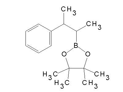 Chemical structure of 4,4,5,5-tetramethyl-2-(3-phenylbutan-2-yl)-1,3,2-dioxaborolane