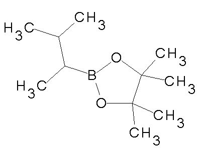 Chemical structure of 4,4,5,5-tetramethyl-2-(3-methylbutan-2-yl)-1,3,2-dioxaborolane