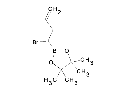 Chemical structure of 2-(1-bromobut-3-enyl)-4,4,5,5-tetramethyl-1,3,2-dioxaborolane