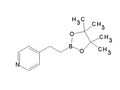 Chemical structure of 2-(2-(4-pyridyl)ethyl)-4,4,5,5-tetramethyl-[1,3,2]dioxaborolane