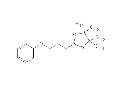 Chemical structure of 4,4,5,5-tetramethyl-2-(3-phenoxypropyl)-1,3,2-dioxaborolane