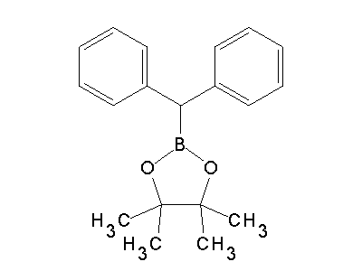 Chemical structure of 2-benzhydryl-4,4,5,5-tetramethyl-1,3,2-dioxaborolane