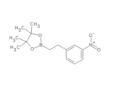 Chemical structure of 2-(3-nitrophenylethyl)-4,4,5,5-tetramethyl-1,3,2-dioxaborolane