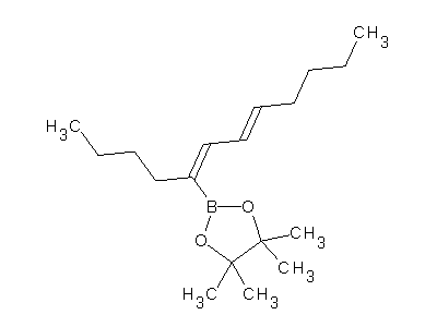 Chemical structure of 5-(4,4,5,5-tetramethyl-1,2,3-dioxaborolane)-5,7-dodecadiene
