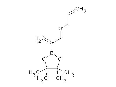 Chemical structure of 4,4,5,5-tetramethyl-2-(3-prop-2-enoxyprop-1-en-2-yl)-1,3,2-dioxaborolane