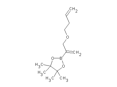 Chemical structure of 2-(3-but-3-enoxyprop-1-en-2-yl)-4,4,5,5-tetramethyl-1,3,2-dioxaborolane