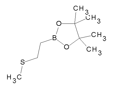 Chemical structure of 4,4,5,5-tetramethyl-2-(2-methylsulfanylethyl)-1,3,2-dioxaborolane