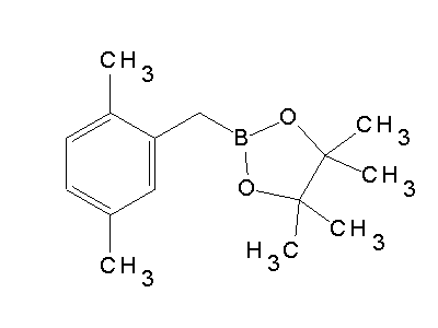 Chemical structure of 2-(2,5-dimethylbenzyl)-4,4,5,5-tetramethyl-1,3,2-dioxaborolane