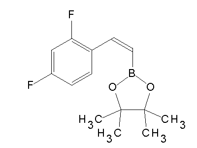 Chemical structure of (Z)-2-(2,4-difluorostyryl)-4,4,5,5-tetramethyl-1,3,2-dioxaborolane