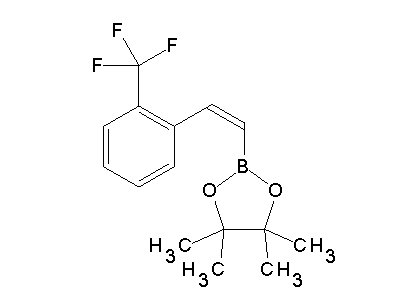 Chemical structure of (Z)-4,4,5,5-tetramethyl-2-(2-(trifluoromethyl)styryl)-1,3,2-dioxaborolane