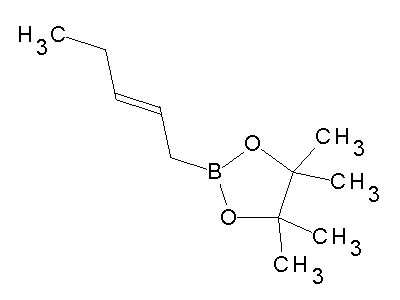 Chemical structure of (E)-4,4,5,5-tetramethyl-2-(pent-2-enyl)-1,3,2-dioxaborolane