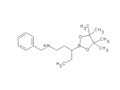 Chemical structure of N-benzyl-3-(4,4,5,5-tetramethyl-1,3,2-dioxaborolan-2-yl)pentan-1-amine