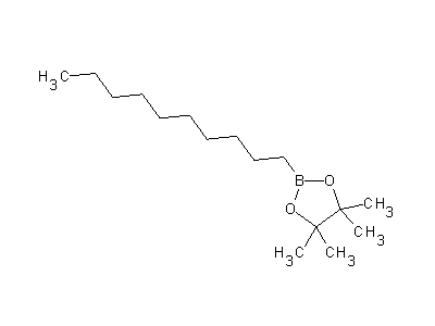 Chemical structure of 2-decyl-4,4,5,5-tetramethyl-1,3,2-dioxaborolane