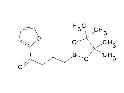 Chemical structure of 1-(2-furyl)-4-(4,4,5,5-tetramethyl-1,3,2-dioxaborolan-2-yl)-1-butanone