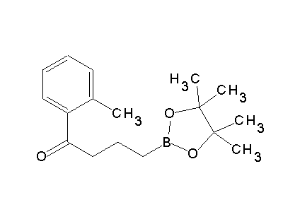 Chemical structure of 1-(2-methylphenyl)-4-(4,4,5,5-tetramethyl-1,3,2-dioxaborolan-2-yl)butan-1-one