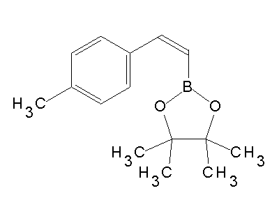 Chemical structure of (Z)-4,4,5,5-tetramethyl-2-(4-methylstyryl)-1,3,2-dioxaborolane